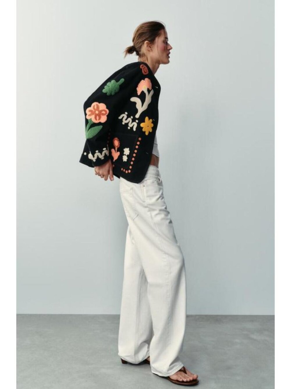 ZARA EMBROIDERED FLORAL JACKET 3046/250/800
